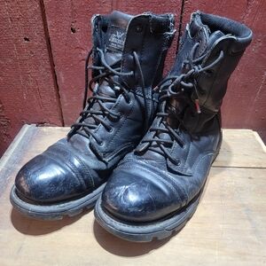 Thorogood Men’s Size 12 Black Leather Side Zip Tactical Work Boots
